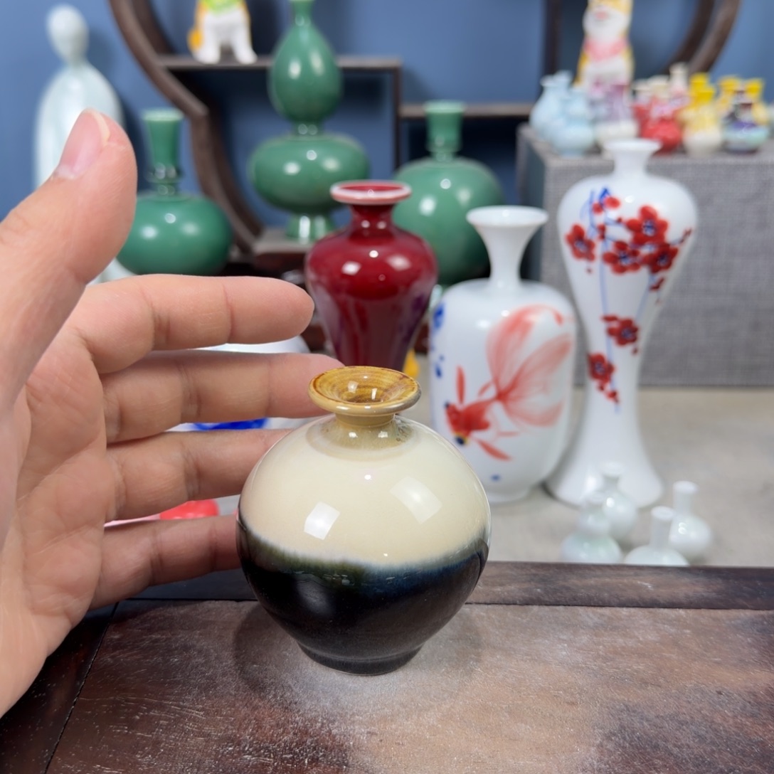 陶瓷手工小花器摆件