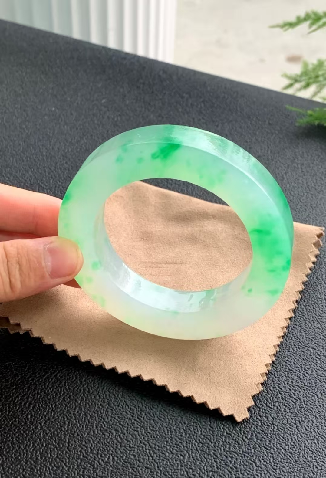 缅甸翡翠手镯绿花蓝花紫罗兰黄加绿春带彩女款多样性发货