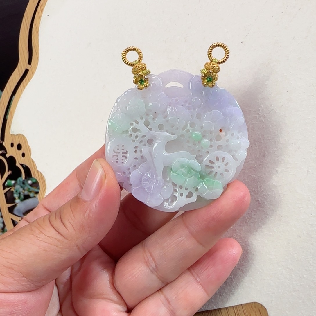 翡翠颈饰未镶嵌仿古