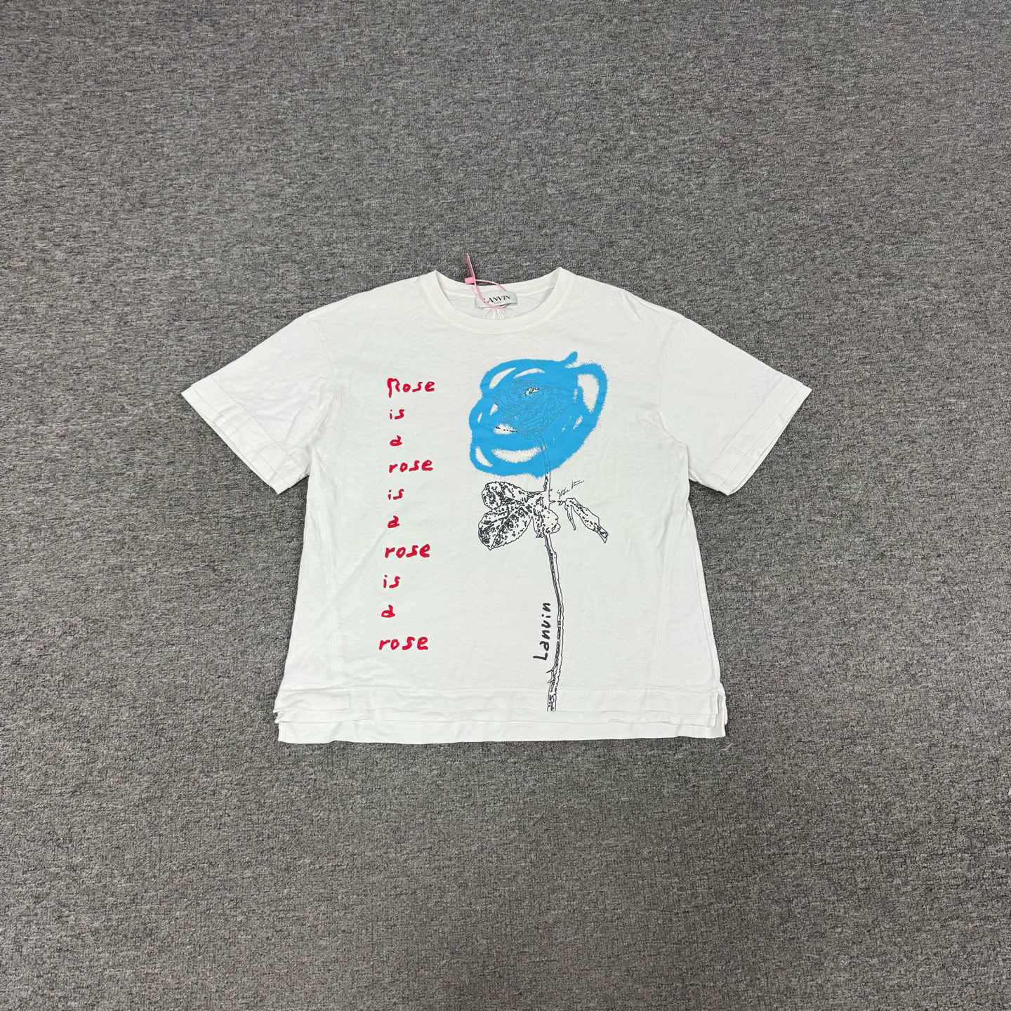 99新 AMIPARIS 浪凡 玫瑰花 短袖s码