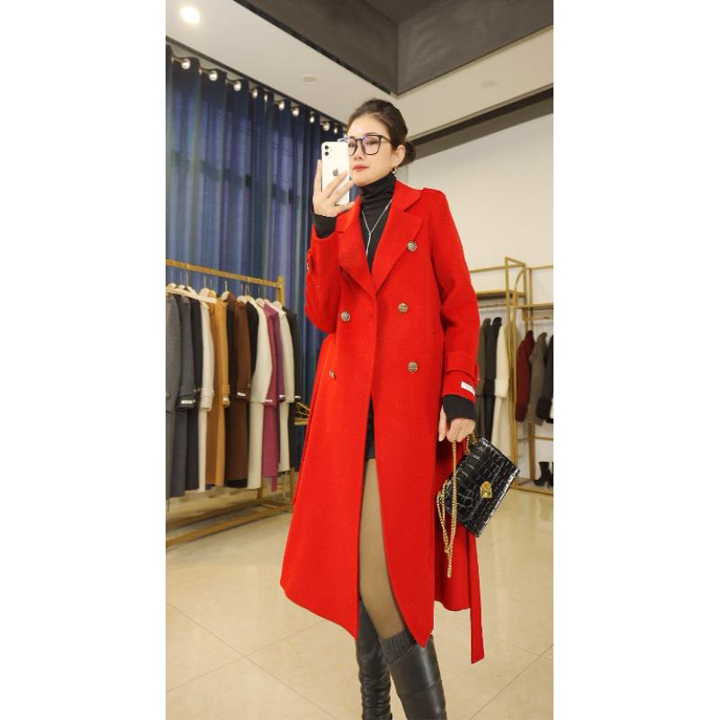 [25809]加肩袢袖口袢风衣长款西装领秋冬帅气保暖经典款羊毛大衣
