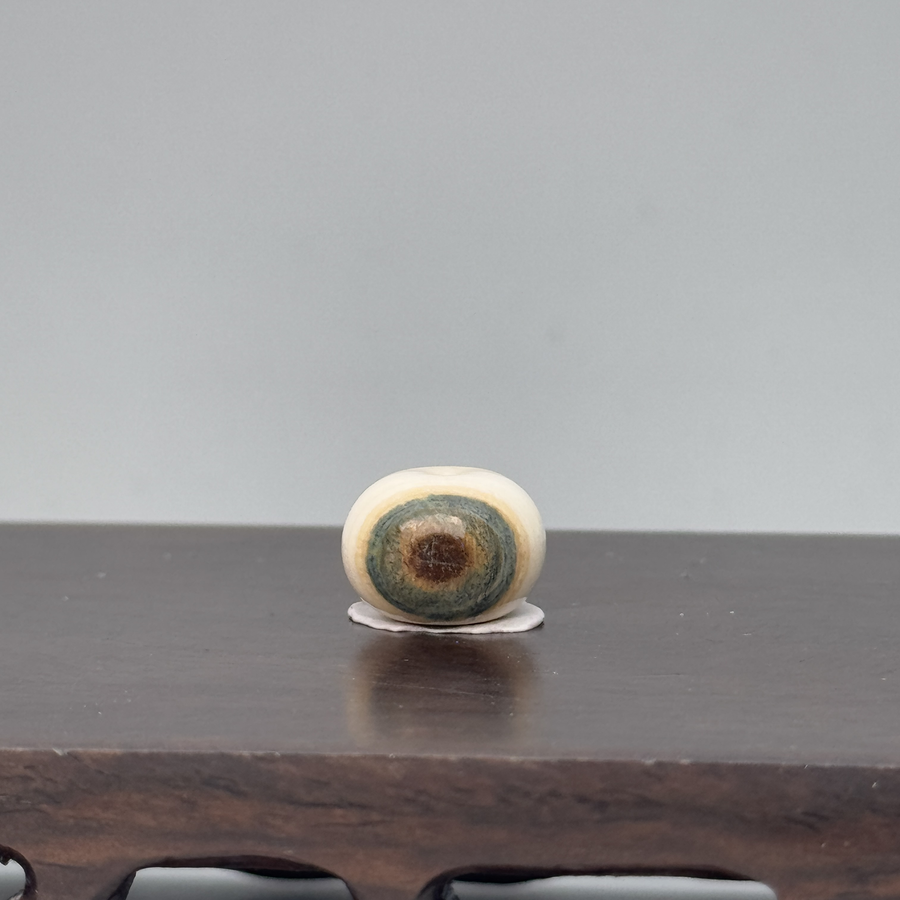 DEZHI/德志13*9mm1.7g蓝皮平安扣天然猛犸牙K560