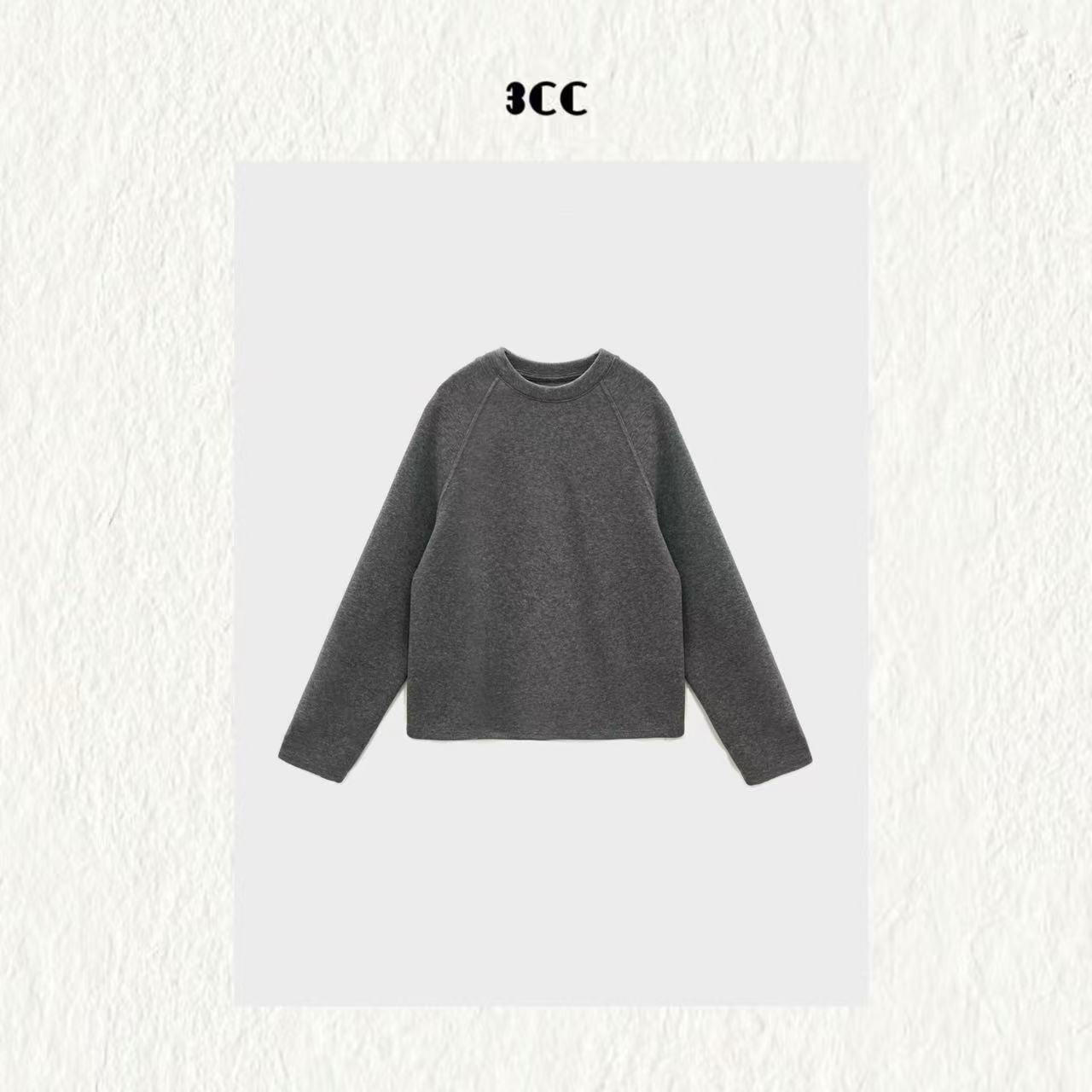 3CC【时装卫衣】加厚垂感经典百搭插肩袖卫衣 89299