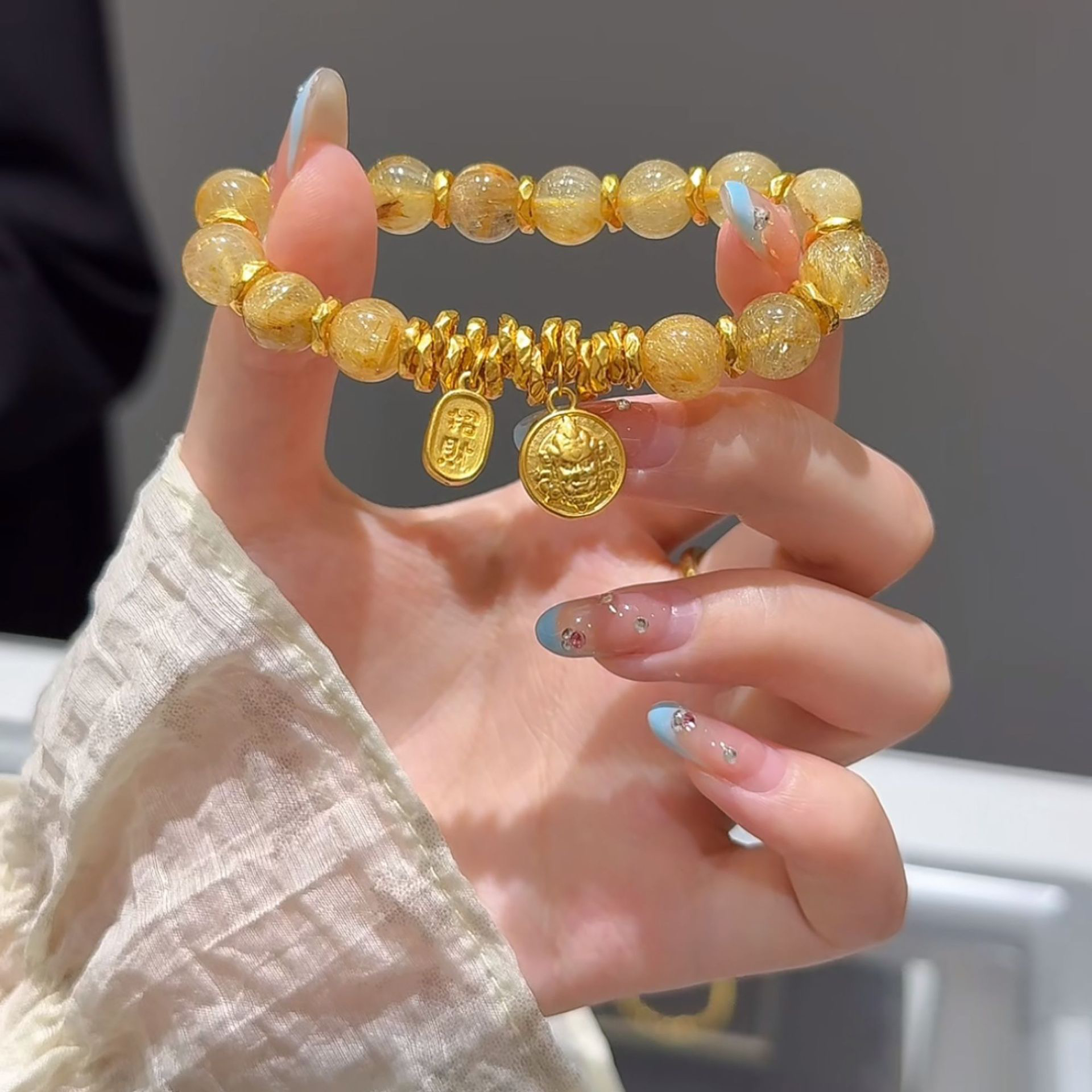 仿水晶手链 轻奢小众设计高级感