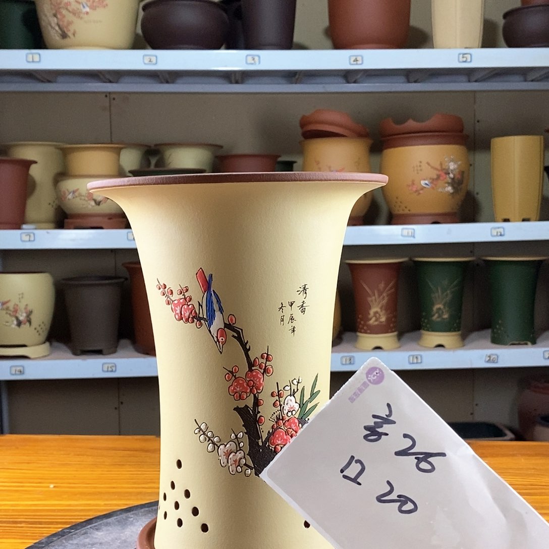 紫砂花盆紫砂兰花盆41