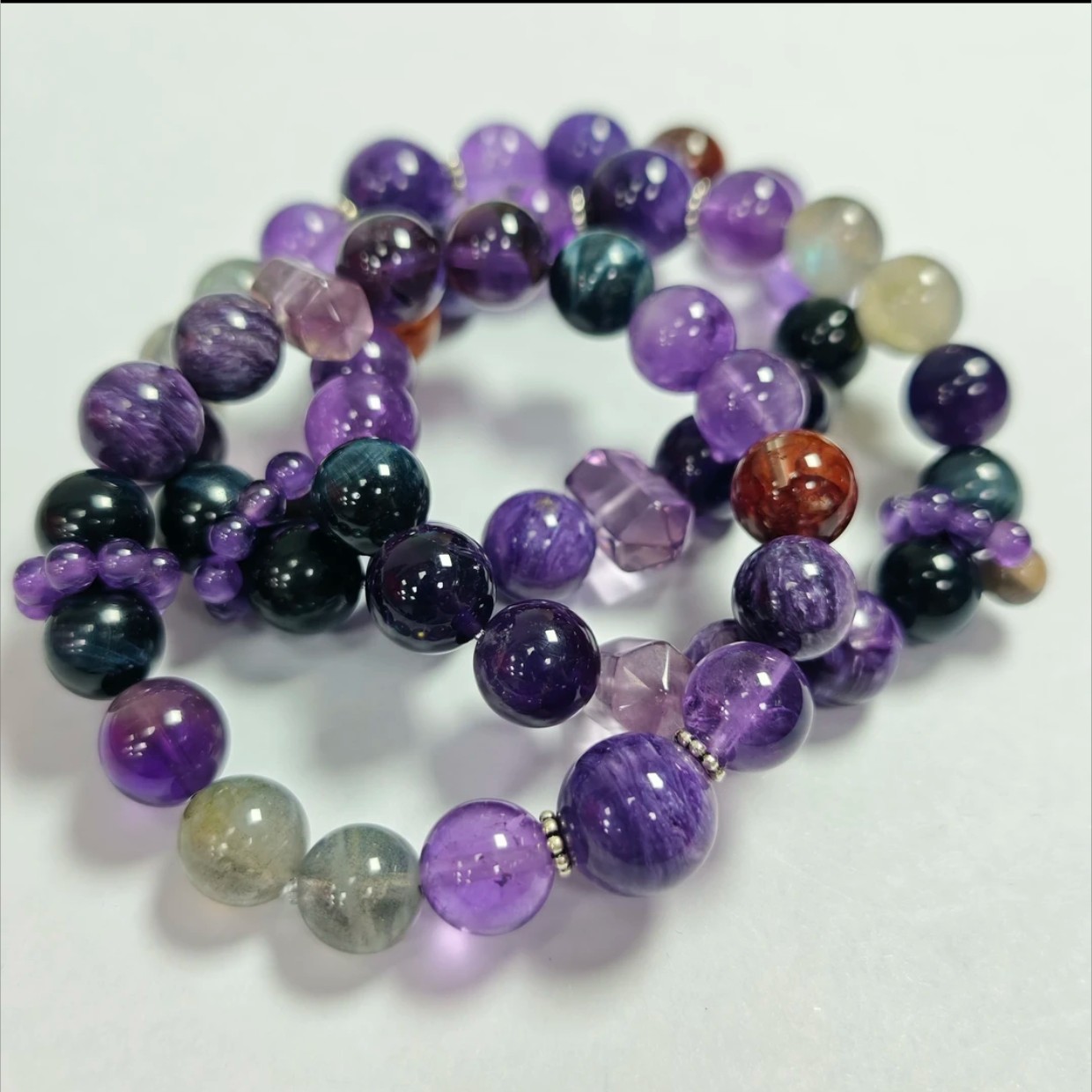 【村有晶品】原创“紫霞映月”单圈手链 多样性发一件 约10mm 701ZBDX