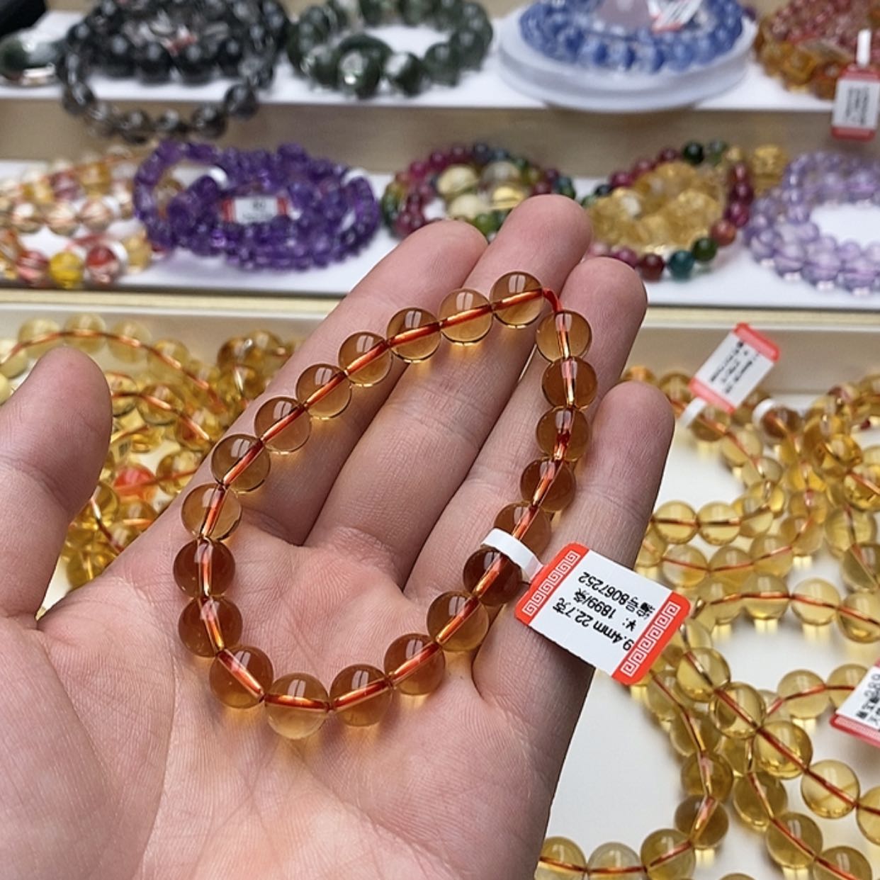 【闪购商品】黄晶手链未镶嵌星**火天然黄水