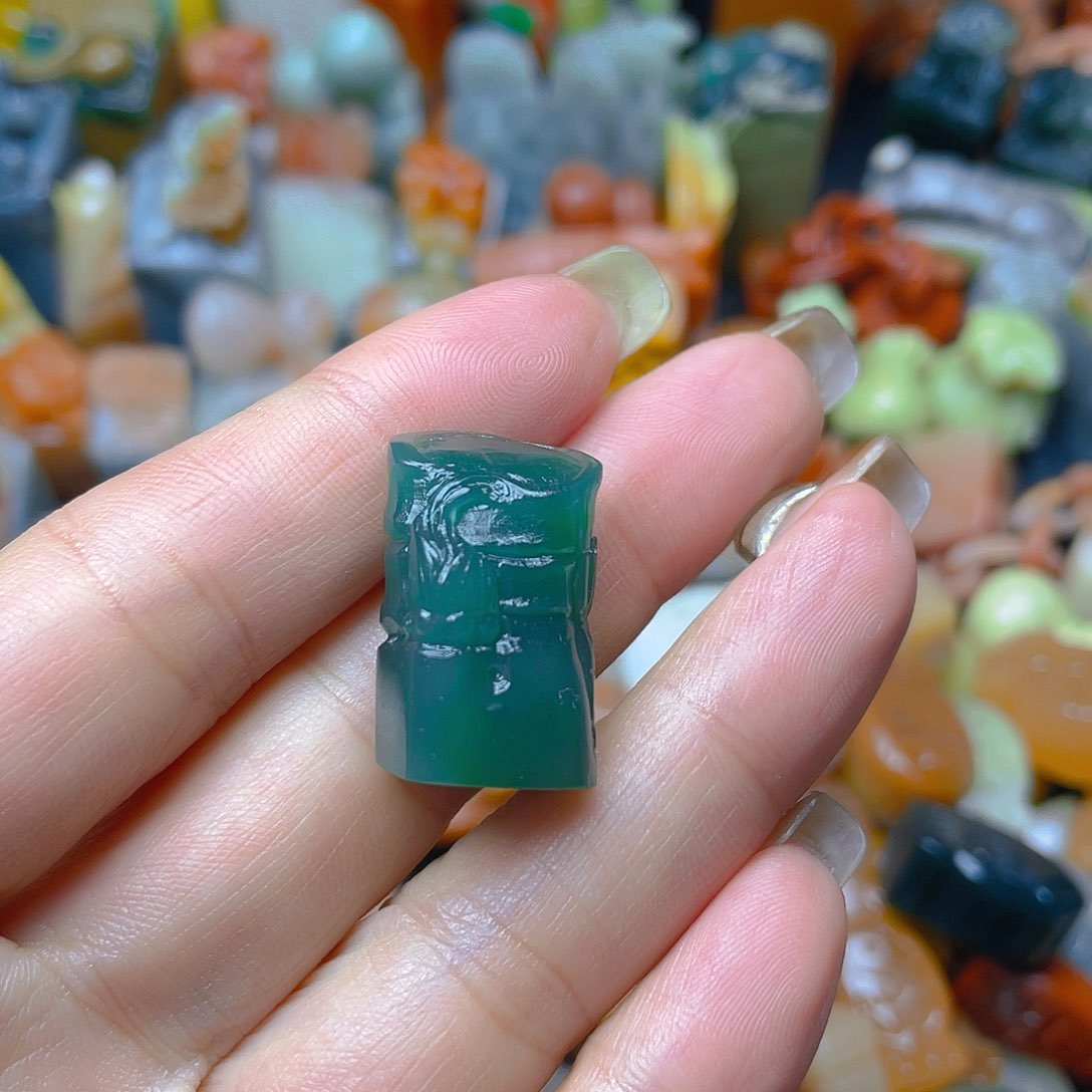 青田石印石西安绿