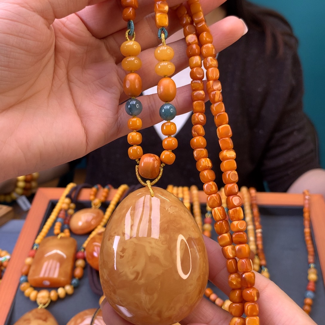 蜜蜡未镶嵌颈饰天然