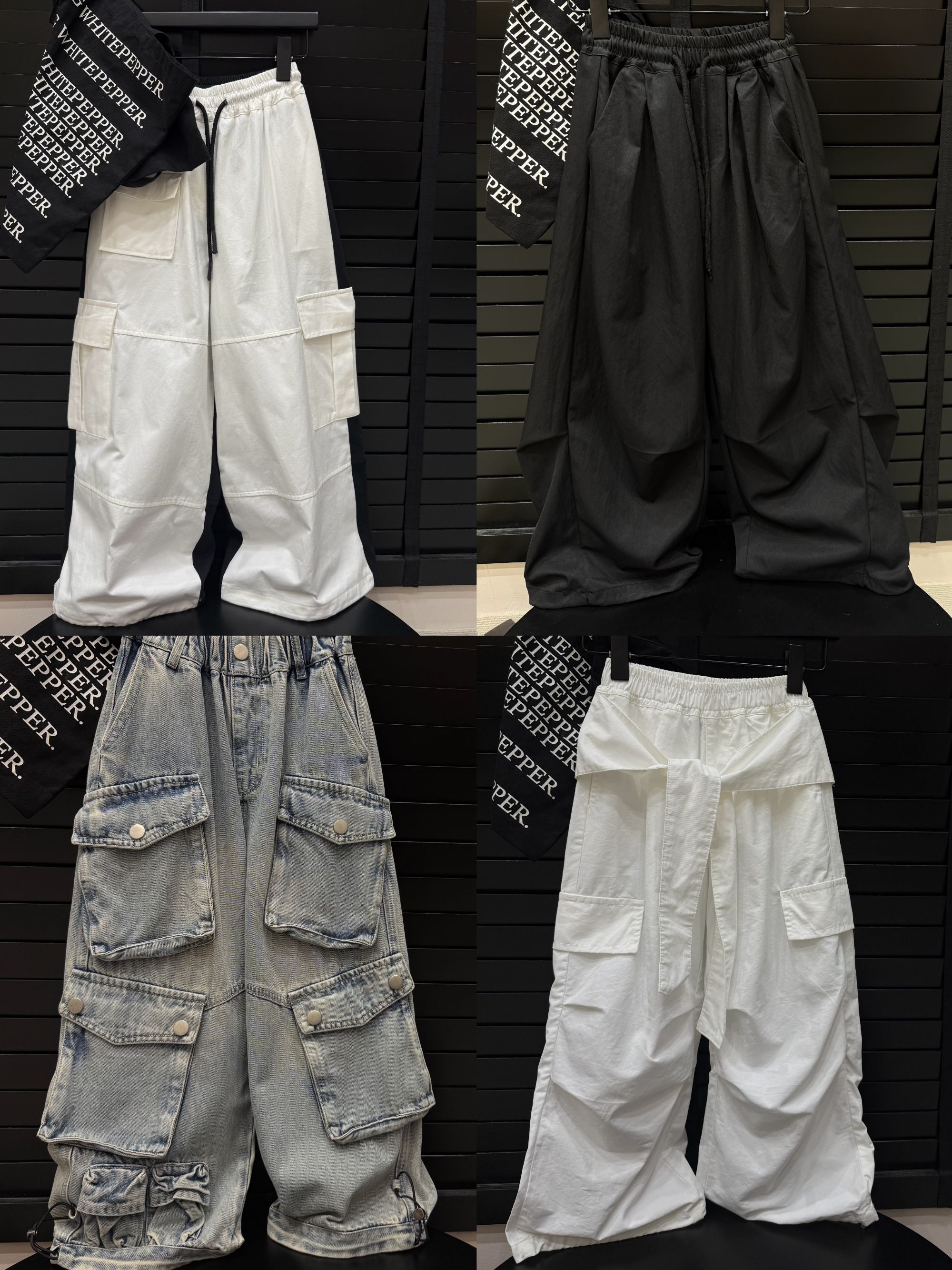 YJ CHOSEN   宽松重工春秋裤丨美式 做旧丨个性丨高街           