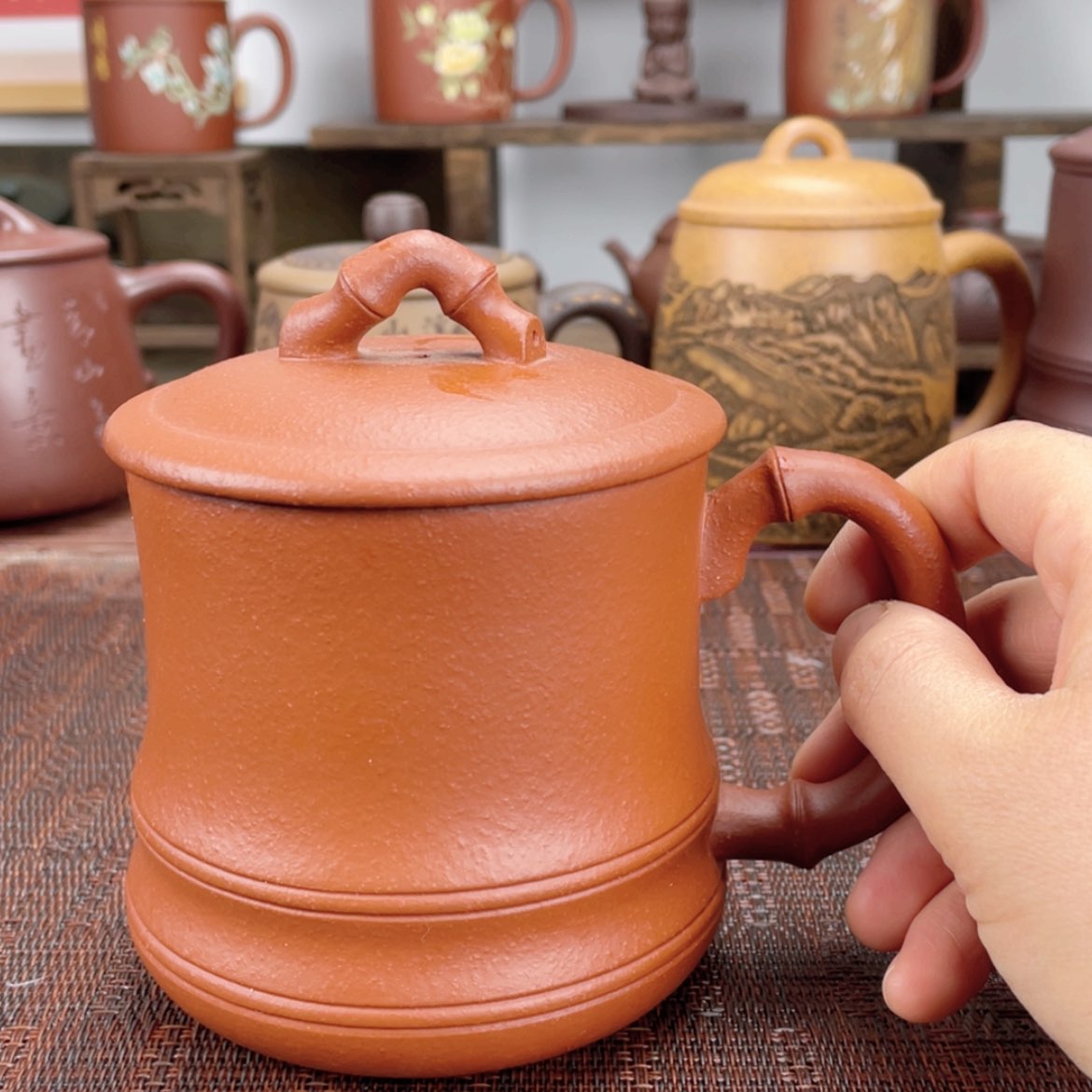 【闪购商品】紫砂茶杯宜兴原矿紫砂盖杯微瑕