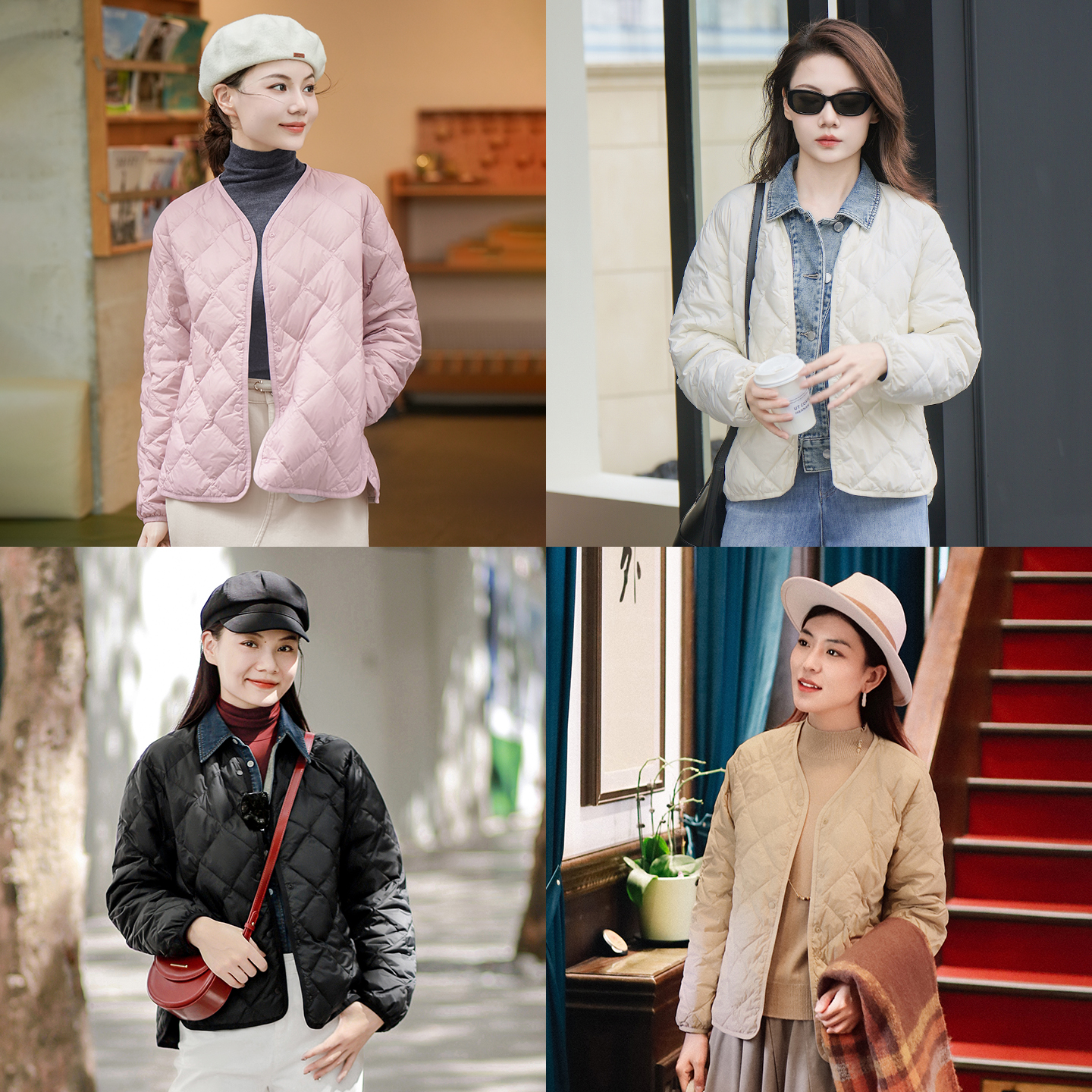 谭飞云朵鹅绒服冬季新款小个子短款白鹅绒轻薄羽绒服女