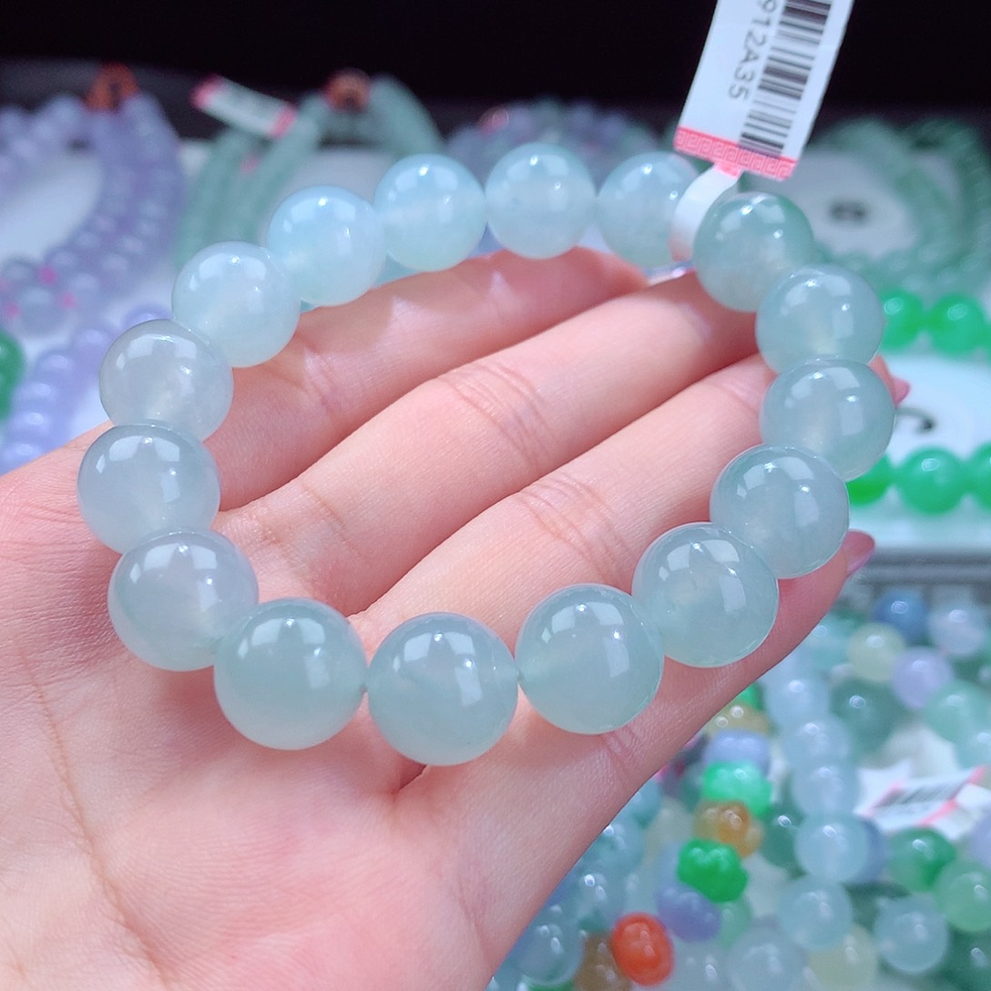 翡翠手链未镶嵌卡12.7