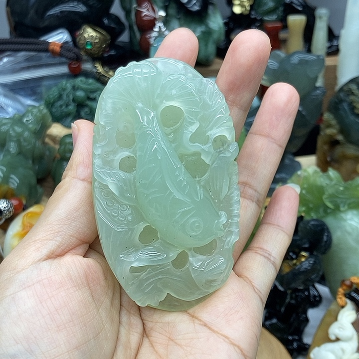 未镶嵌岫玉手把件