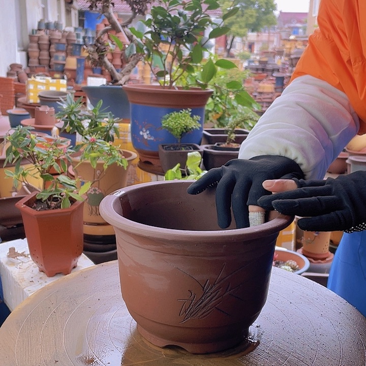 紫砂宜兴紫砂花盆323