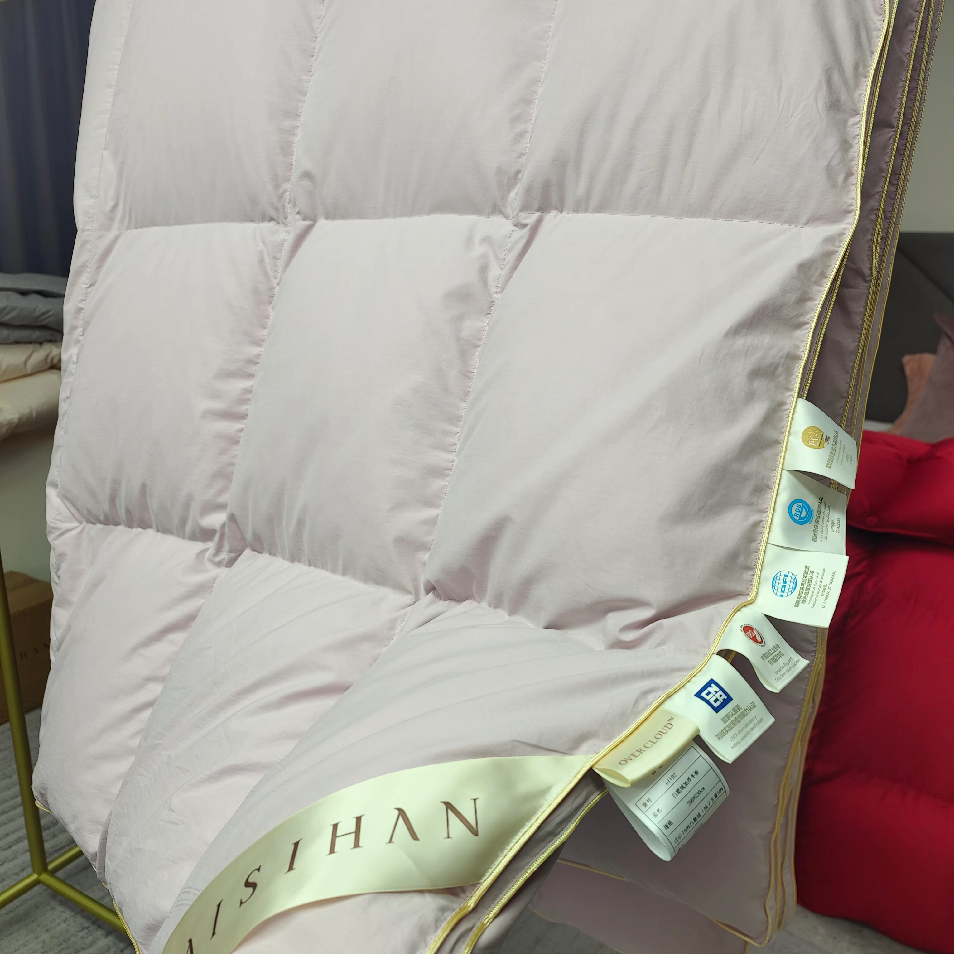 【专柜品质】白鹅绒加厚冬被舒适透气蓬松温暖鹅绒被