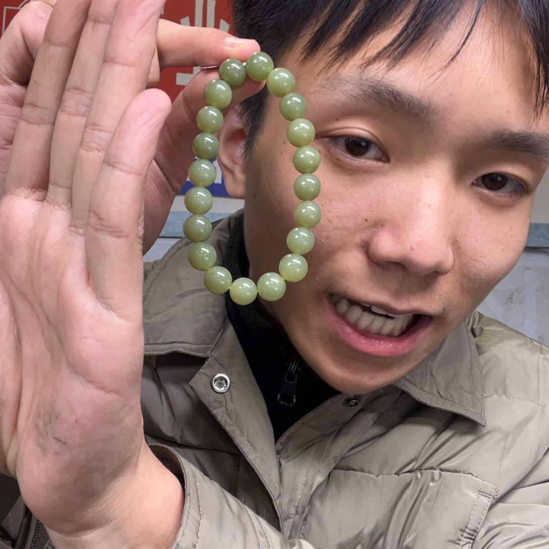 和田玉手链未镶嵌多样性拍一发一新疆金山矿青黄口卡10