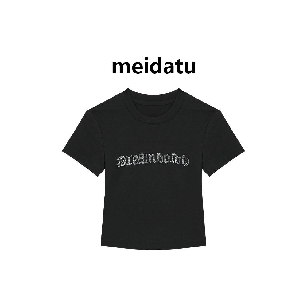 （告白讯息）简约重工字母烫钻工艺T恤（高个子版）BK2470-7QG