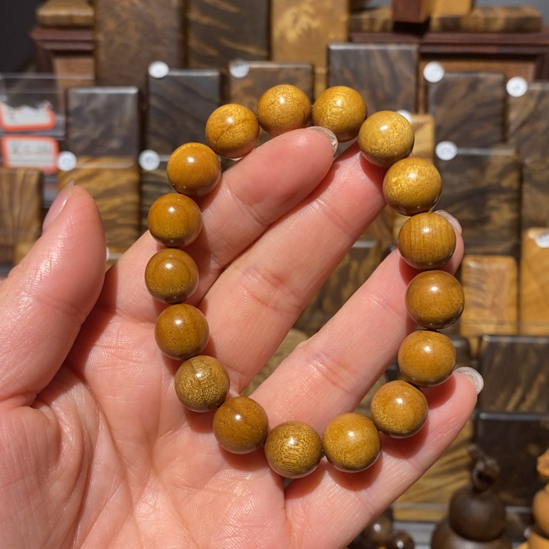金丝楠手串/手链金丝楠木小叶桢楠1.2