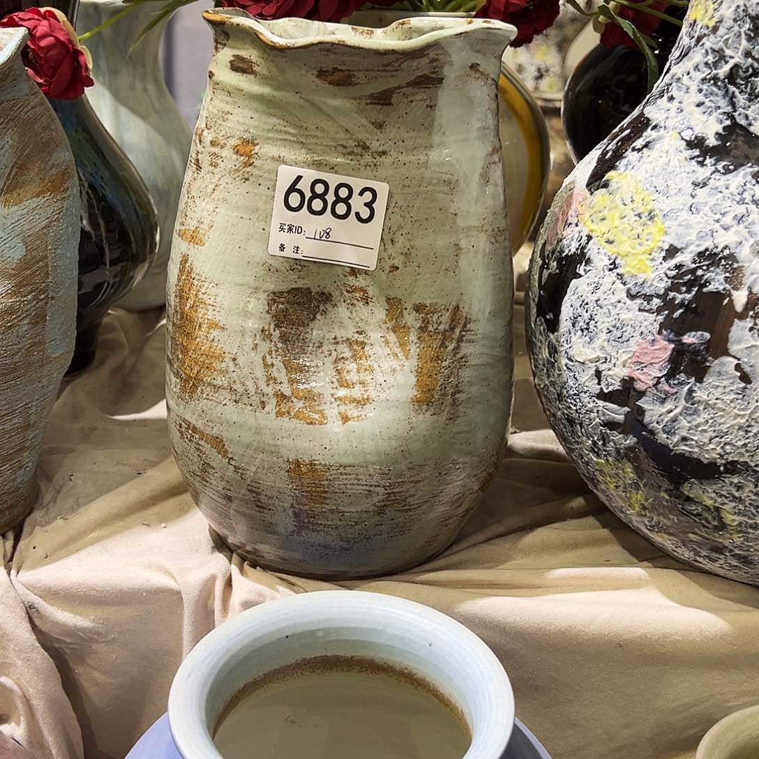 瓶6883高27口9×12陶瓷花瓶无孔