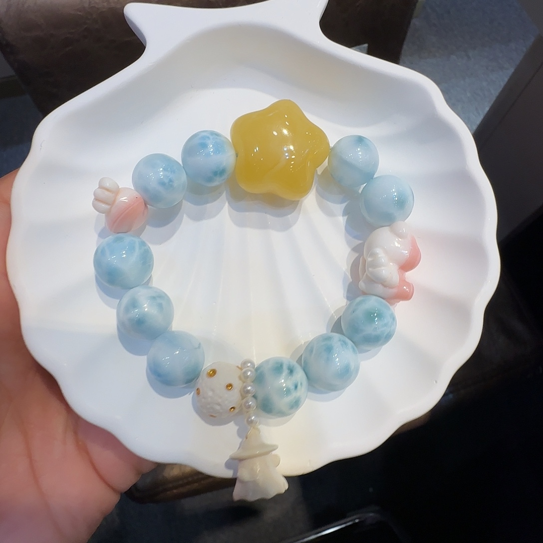 未镶嵌琥珀珠宝奇石星星手串