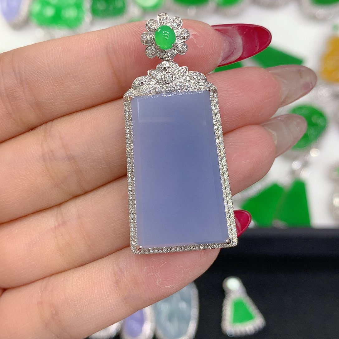 翡翠颈饰18K金镶嵌11111111111