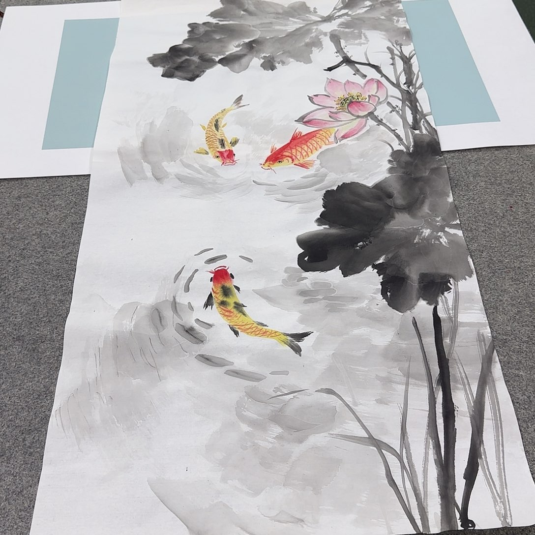 国画国画立体兰花作品