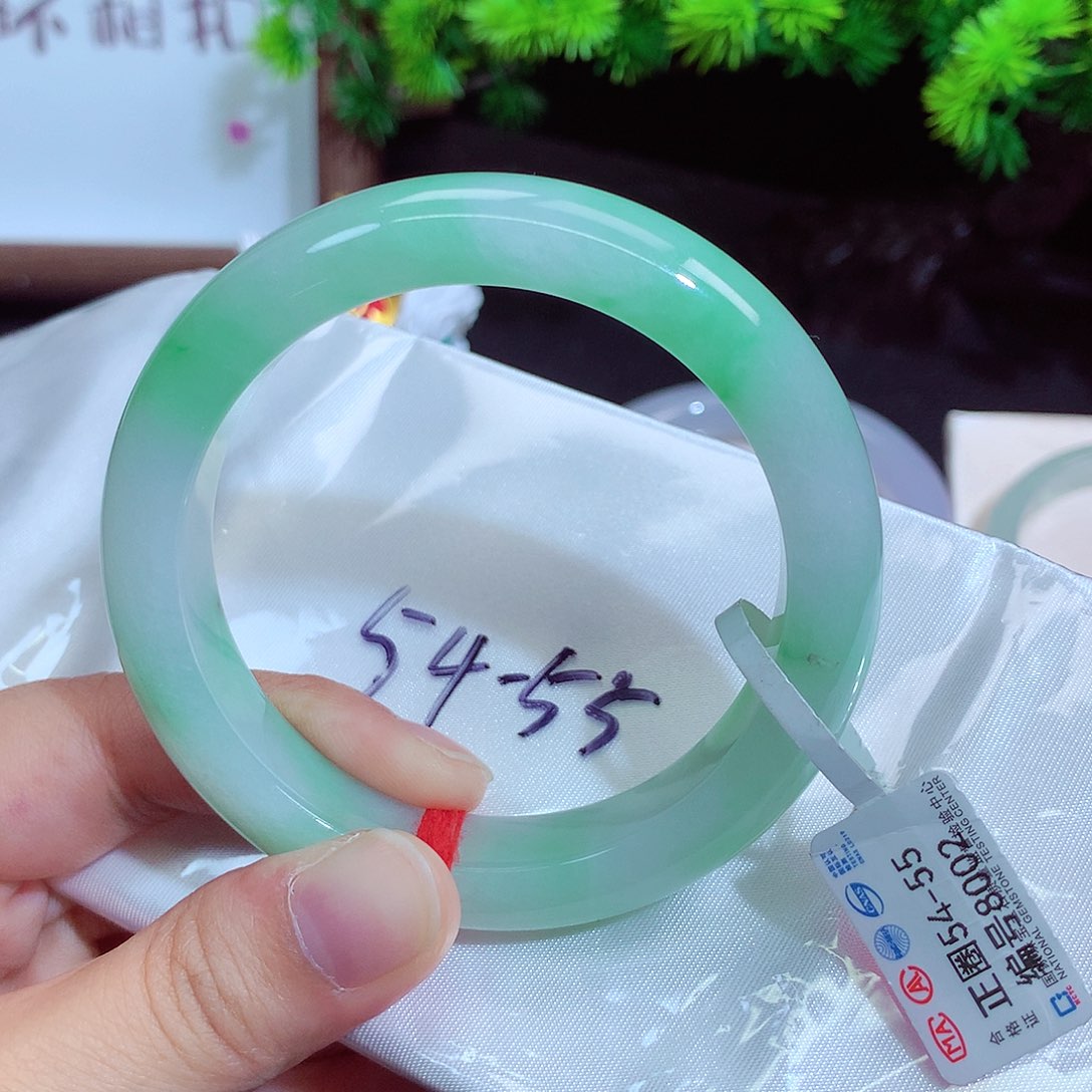 翡翠未镶嵌手镯8002