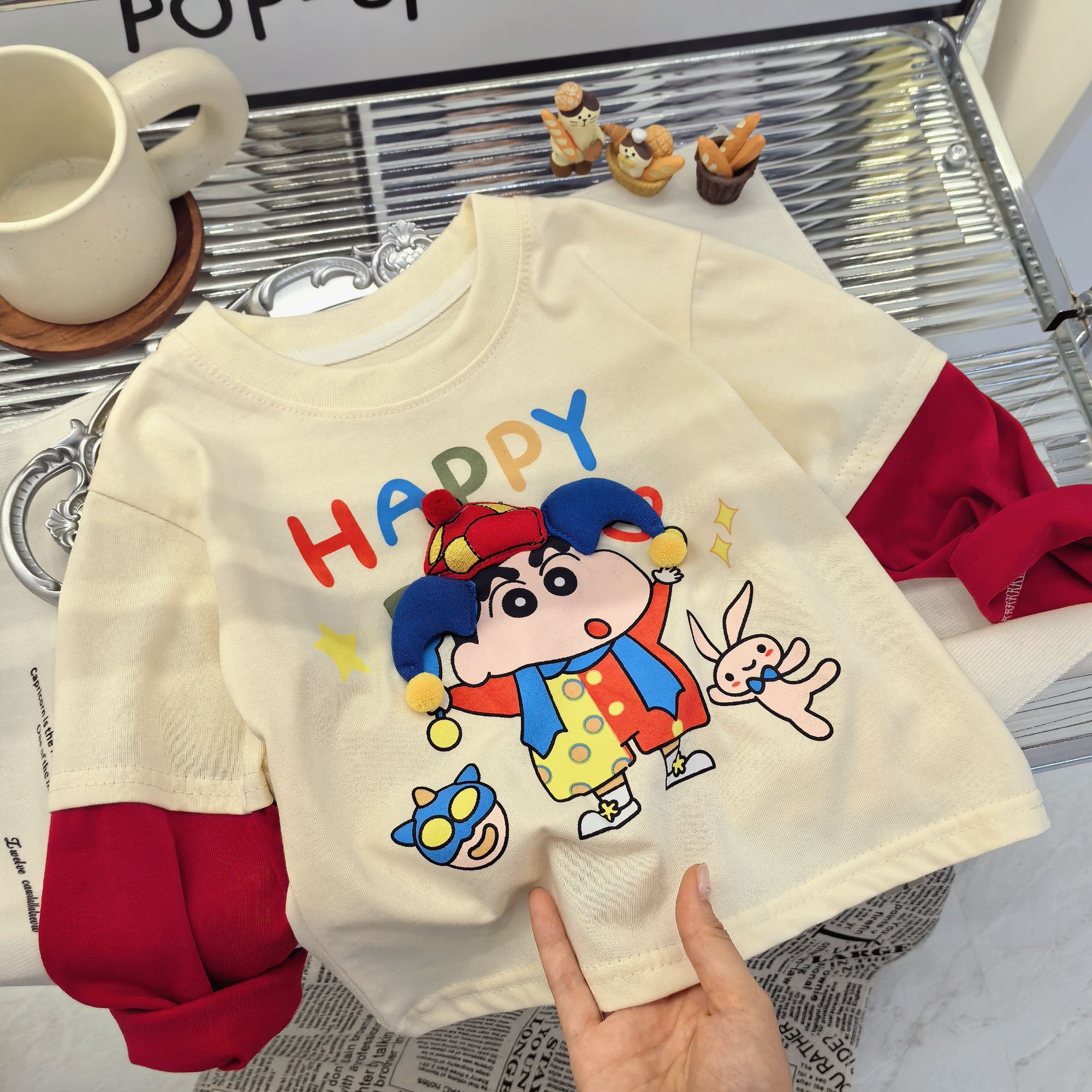 【秋季新款】2025秋装新款韩版儿童洋气时髦纯棉长袖T恤长袖打底