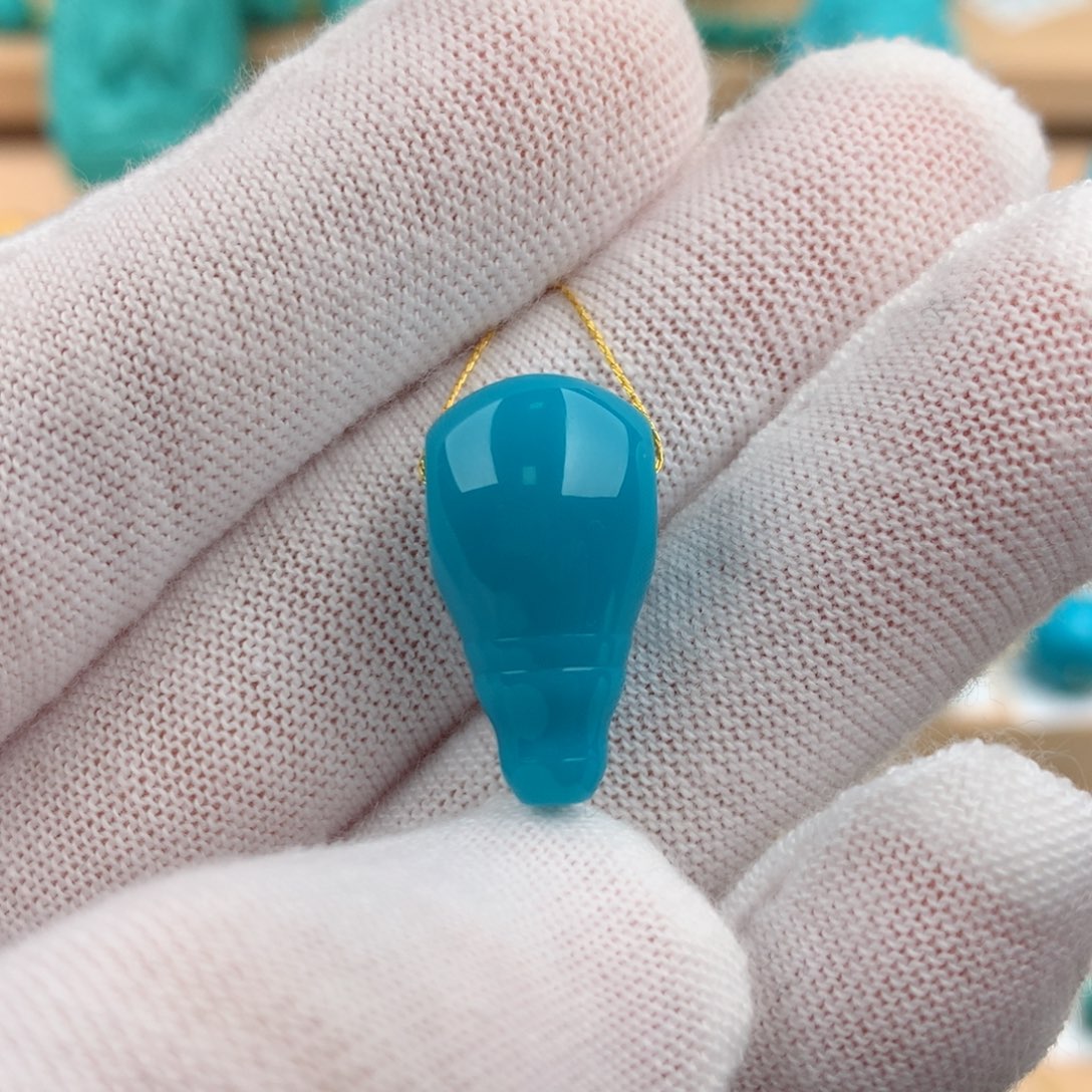 未镶嵌绿松石珠宝奇石11.1mm