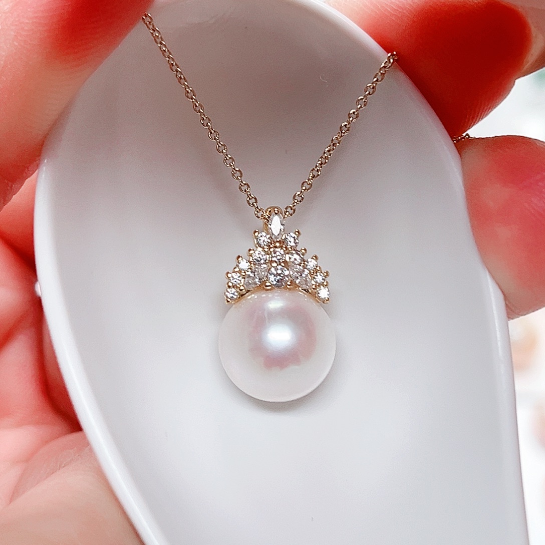 合金淡水珍珠吊坠(赠链)