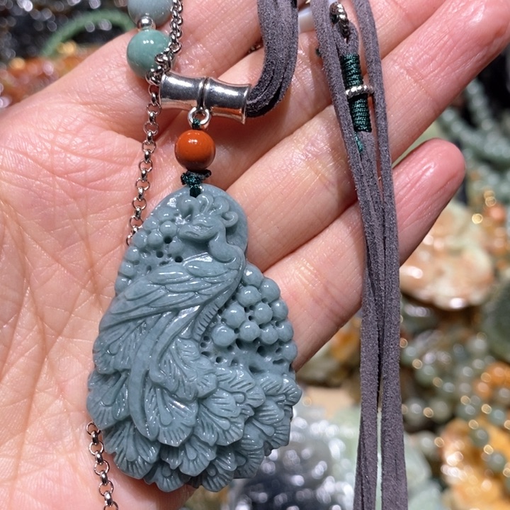 岫玉毛衣链未镶嵌