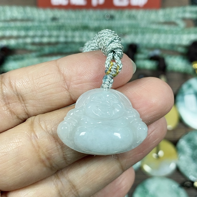 【闪购商品】翡翠颈饰未镶嵌玉吊坠翡翠玉大肚笑佛