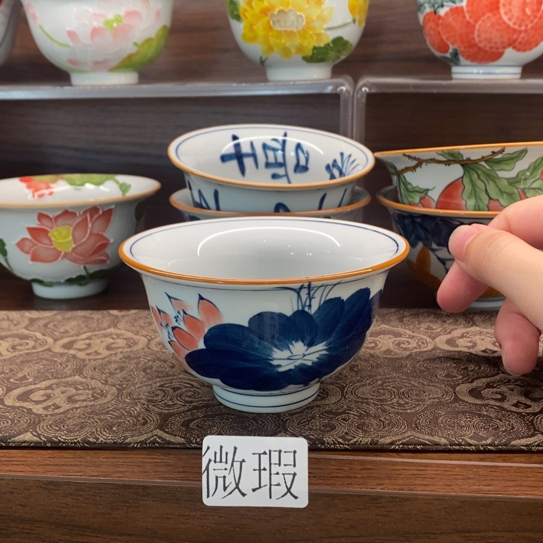 釉下彩老陶泥手工绘制