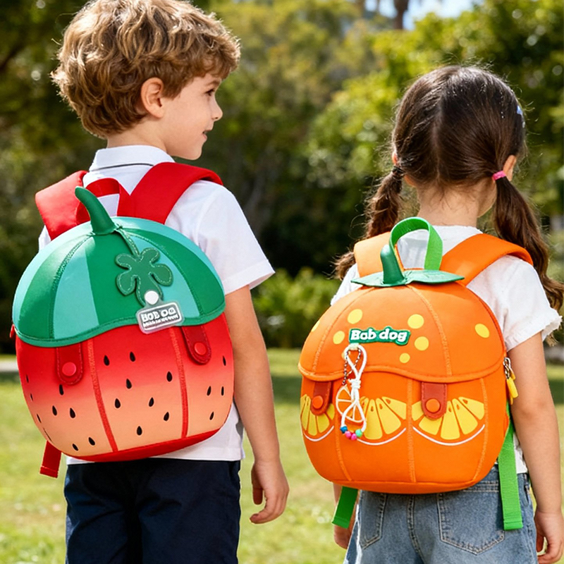 Bobdog/巴布豆双肩包水果书包可爱造型轻盈减负适合2 - 5岁宝宝