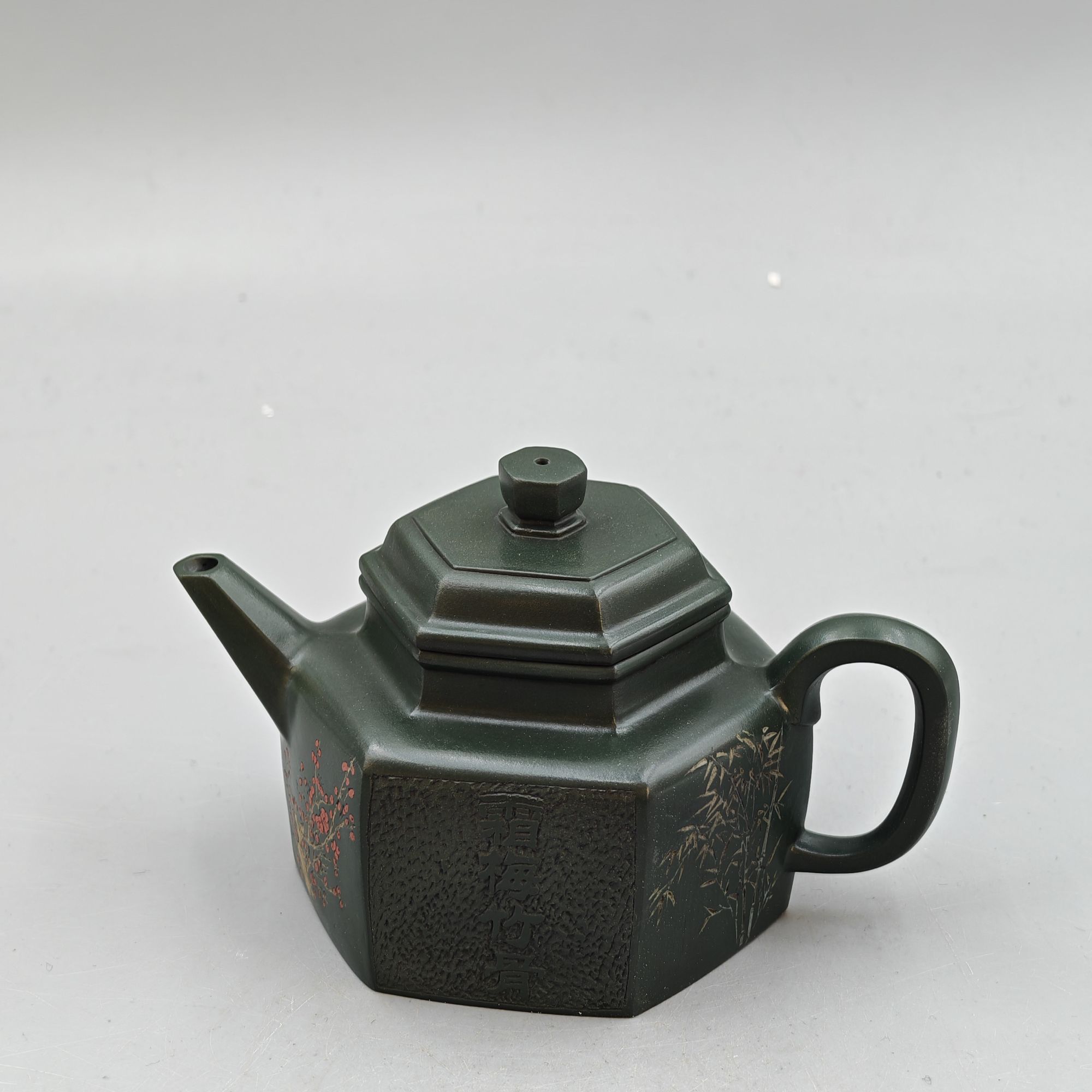 顾洪方- 六方德钟（顾景舟）景舟甲级绿泥 300cc 紫砂茶壶