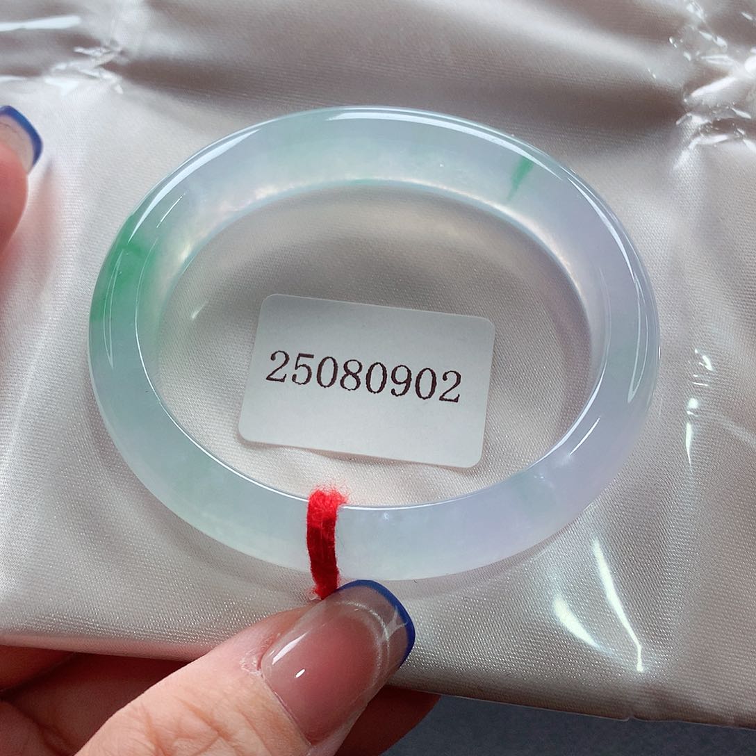 未镶嵌手镯（贵妃镯）翡翠103号，炫彩，50-51圈