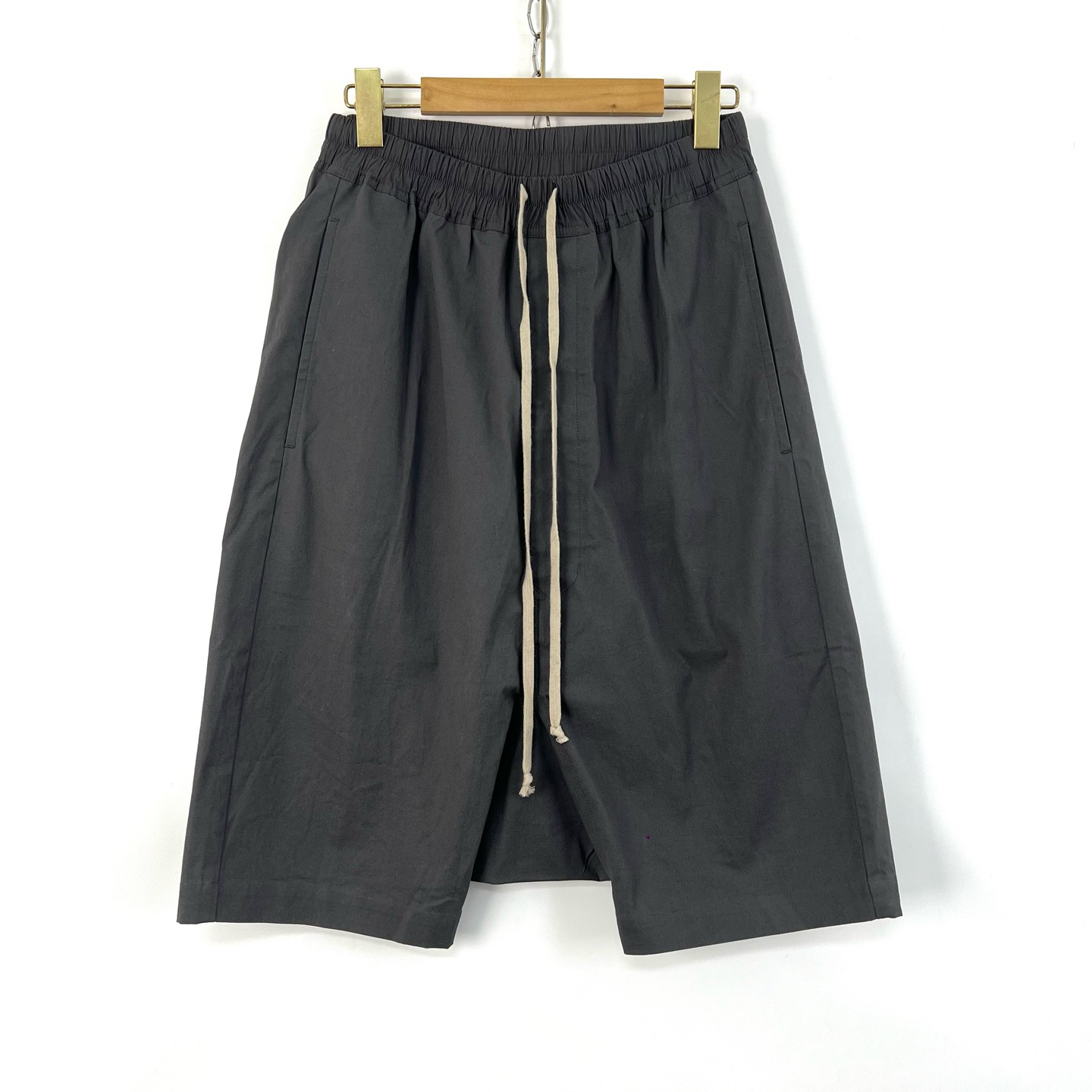99新 RICKOWENS 抽绳吊裆短裤/46码/08092