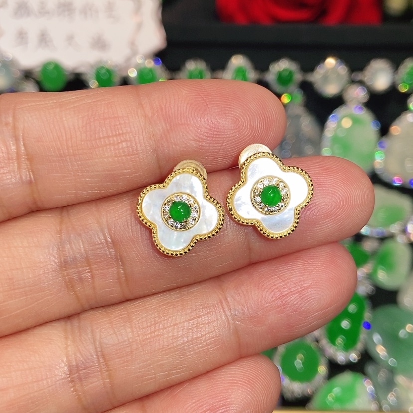 【闪购商品】未镶嵌翡翠耳饰天然翡翠