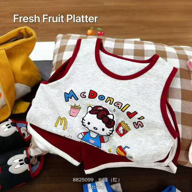 努比儿童背心套装