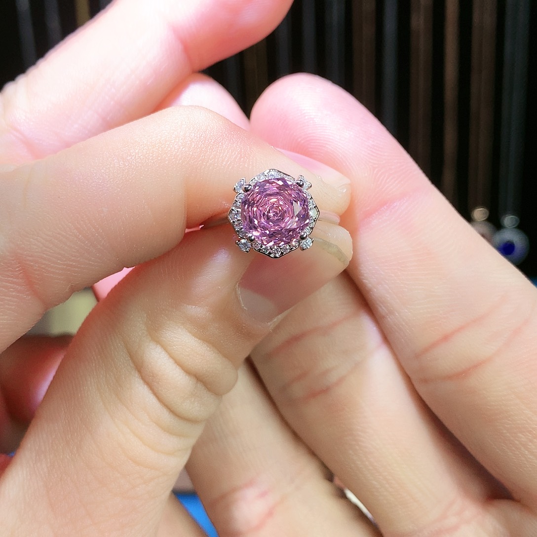 蓝宝石戒指银S925镶嵌