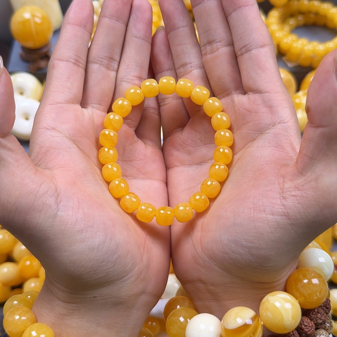 琥珀珠宝奇石未镶嵌同料老型10mm