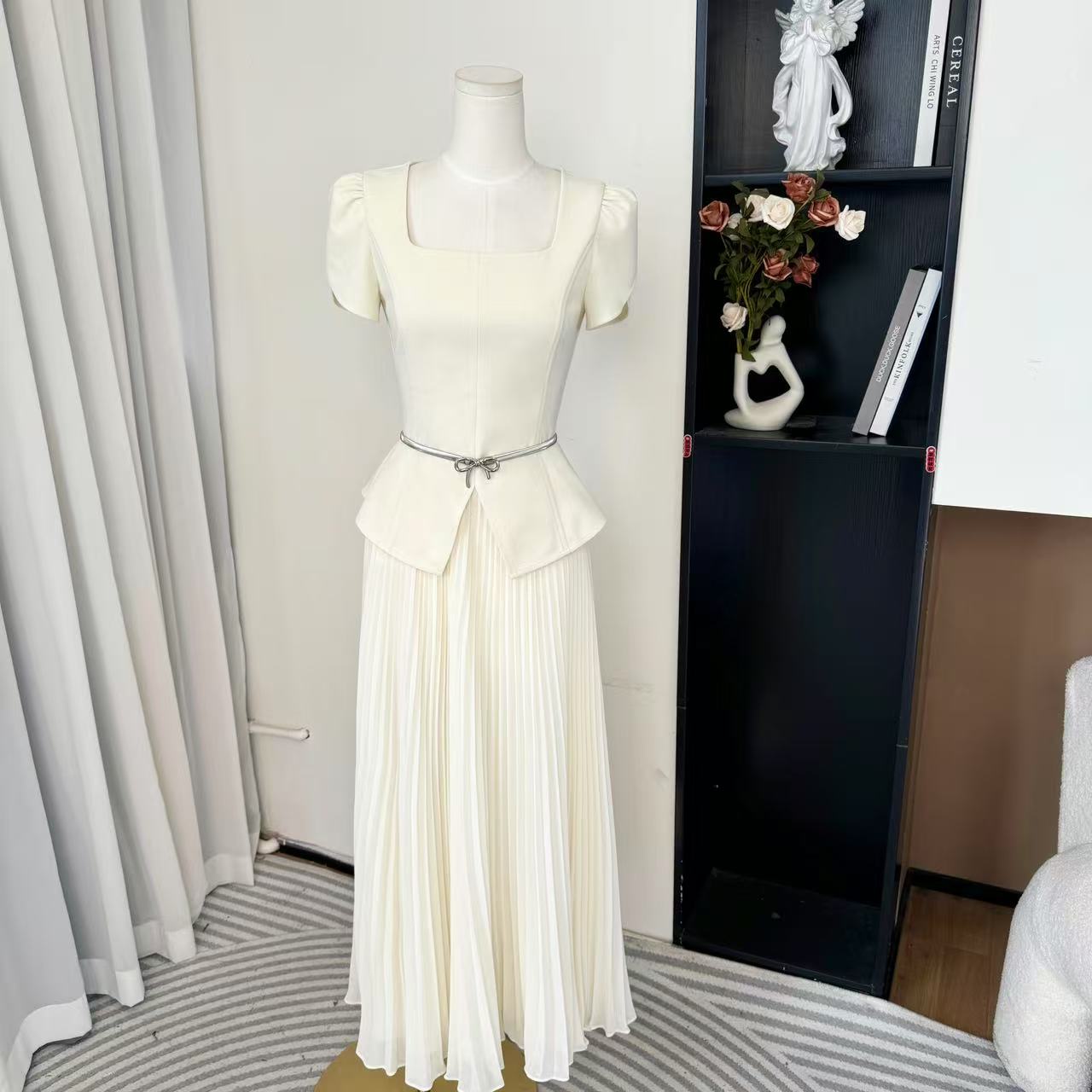 拉夏贝尔/25夏季法式时尚百搭优美气质女神上衣+半身裙 13634 KCK