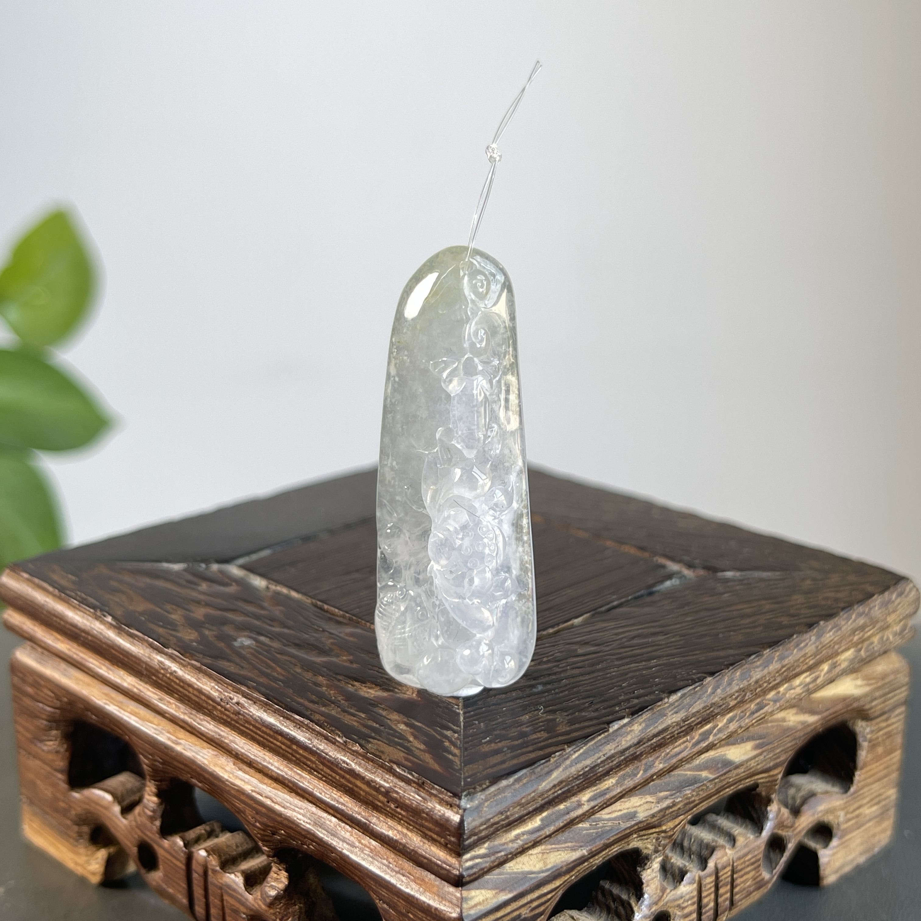 JSB23-83  天然缅甸翡翠A货  一品青莲