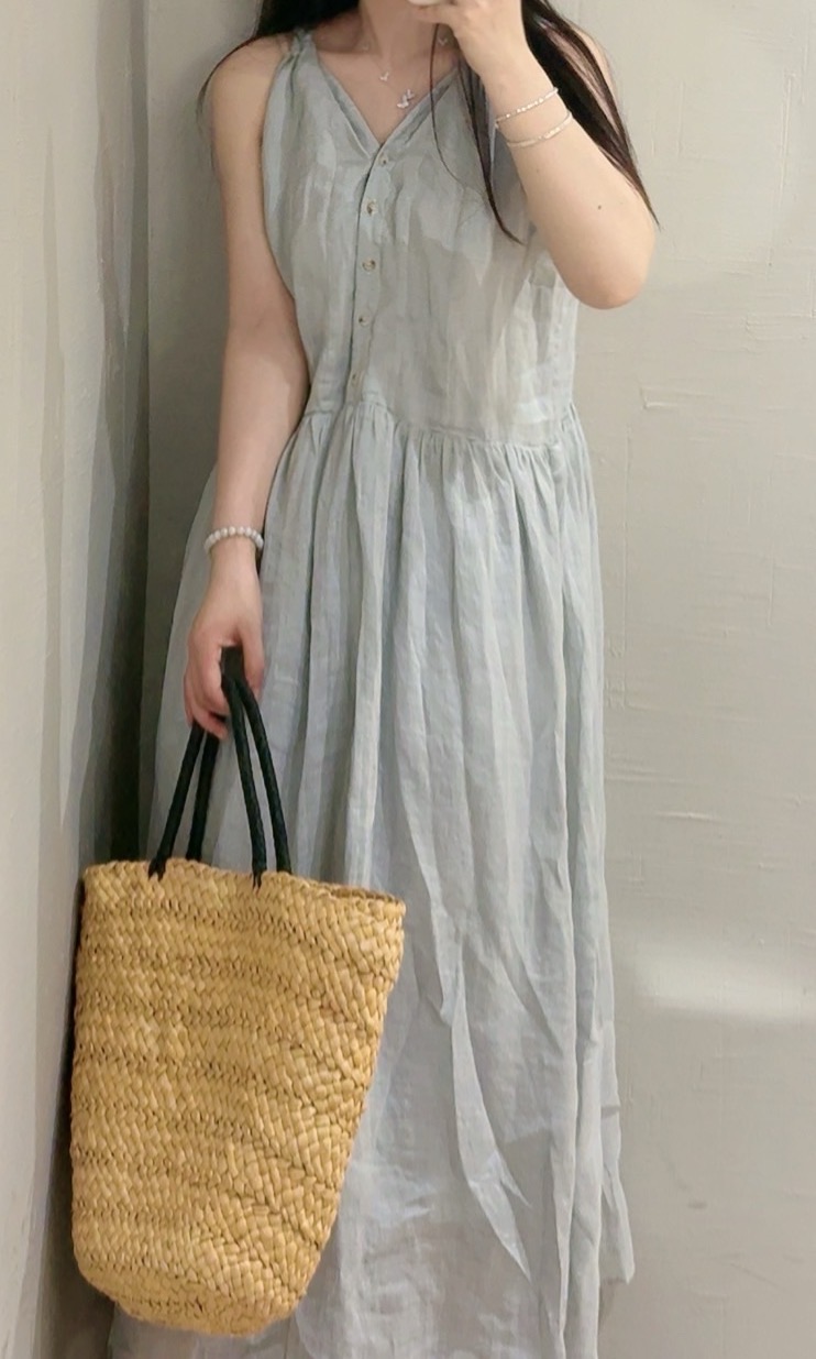 (高)A01--A57夏季麻料裙子小衫背心裤子上下装