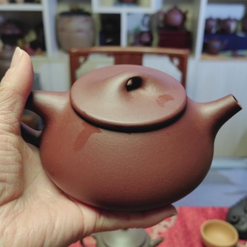 紫砂茶壶石瓢壶280cc手工制作