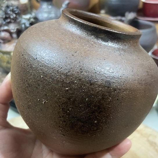 杯花器 柴烧裸烧手作品 未落款