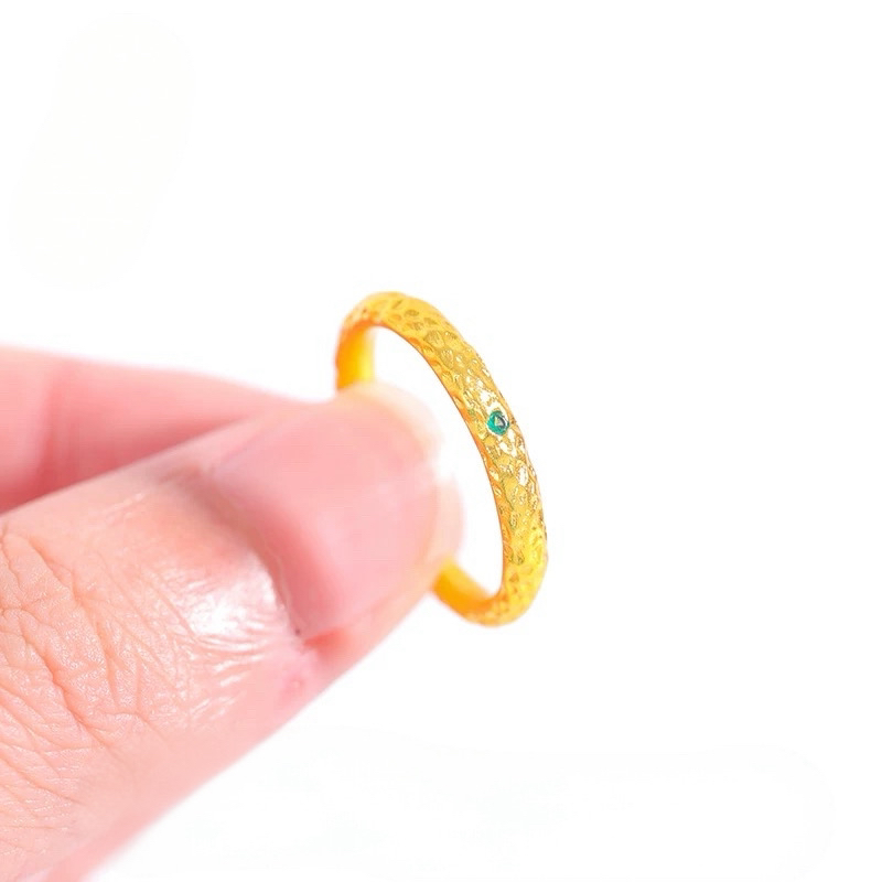 戒指 锤纹款戒指女款气质时尚百搭古法