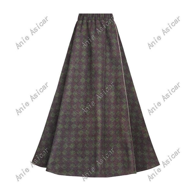 MJ309 秋冬季新款时尚百搭气质显瘦小众半身裙A字大摆裙MJ