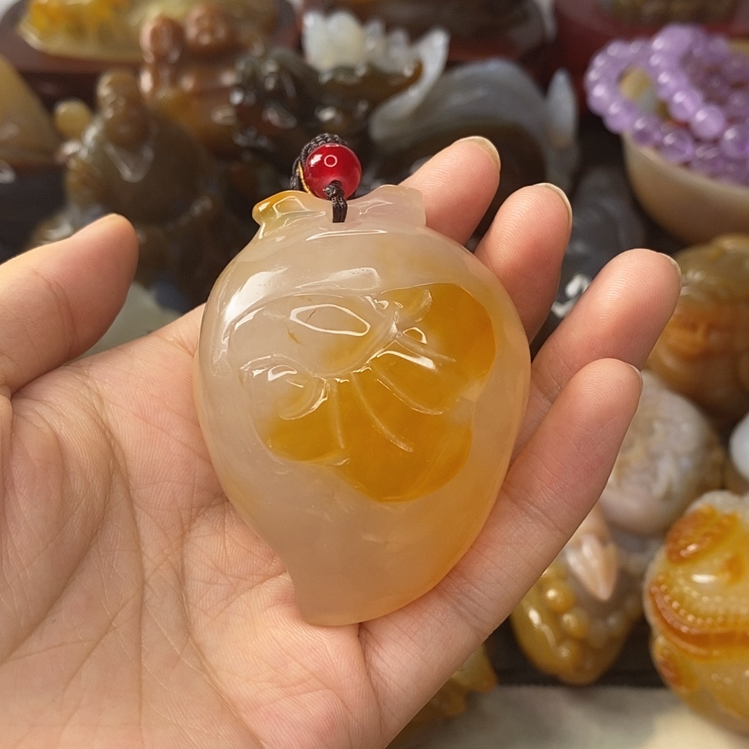 玛瑙/玉髓手把件未镶嵌